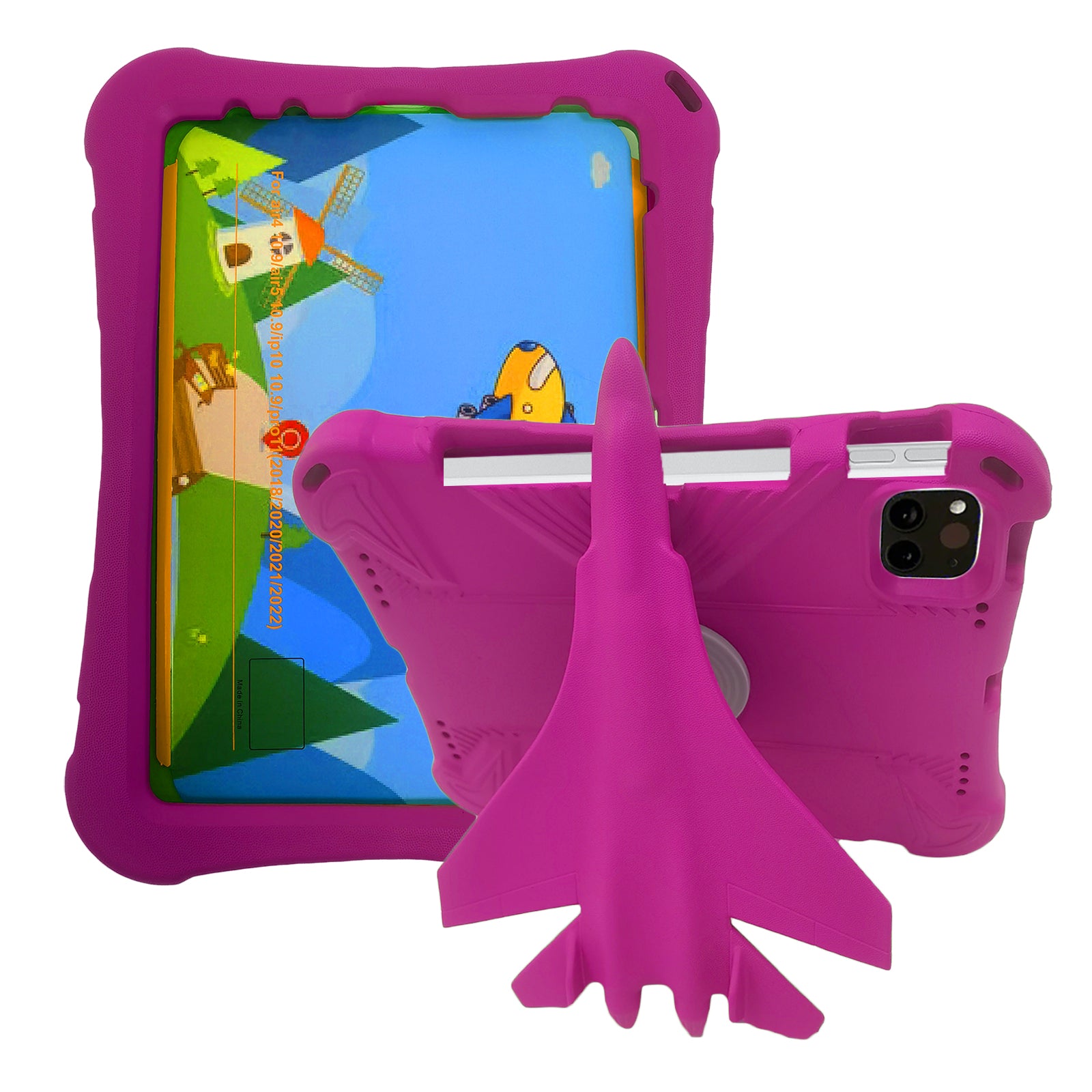 For iPad 10.9 (2022) / iPad Air (2020) / (2022) / iPad Pro 11 (2020) / (2021) / (2022) EVA Case Airplane Style Kickstand For iPad 10.9 (2022) / iPad Air (2020) / (2022) / iPad Pro 11 (2020) / (2021) / (2022) EVA Case Airplane Style Kickstand